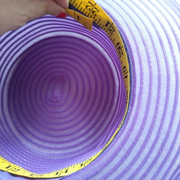 🦋🦋 Vintage purple sun hat beach hat garden party - Picture 8 of 8